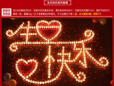 生日快乐蜡烛套餐