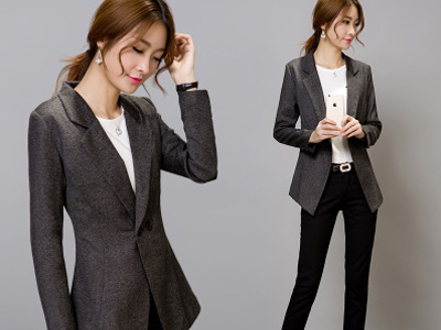 2016秋季新款韩版修身外套小西装女士气质OL小西装