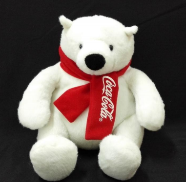 OEM Coca-Cola premium white bear plush toy