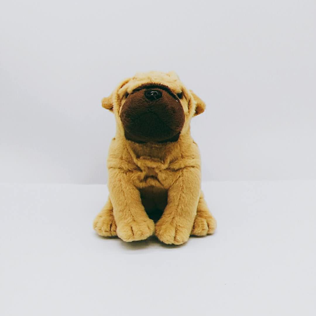 plush shar-pei keychain