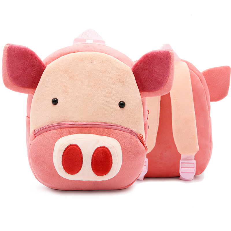 Custom year of the pig plush animal backpack for kids