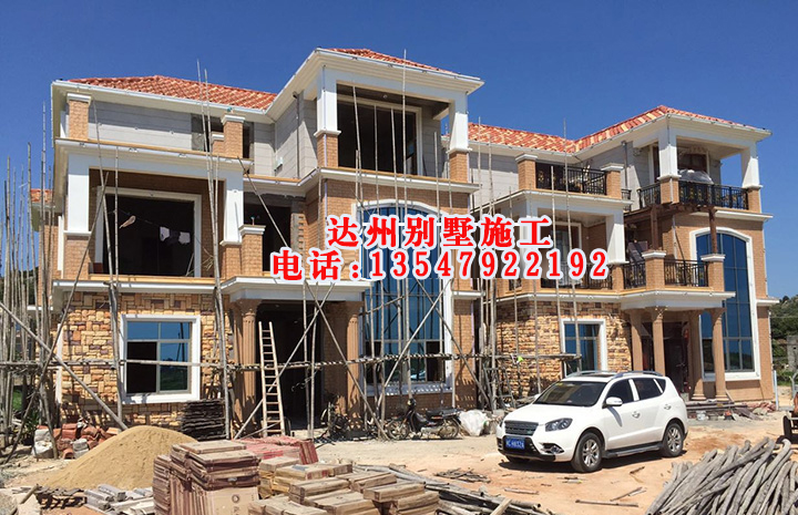 复式三层带车库简欧小别墅设计图,实拍案例展示